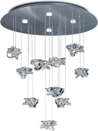 Mantra Inspired Mantra - Nido - Colgante De Techo En Racimo 90cm Redondo 10 + 4 Luces 60w + 20w Led 3000k, 6560lm, Cromado