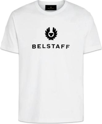 Belstaff Phoenix Logo Katoenen T-Shirt - Heren - T-shirts - Wit - M - Katoen - Tops