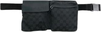 Gucci Pre-owned Belt Bags, female, Black, Size: ONE SIZE Pre-owned The GG Canvas Double Pocket