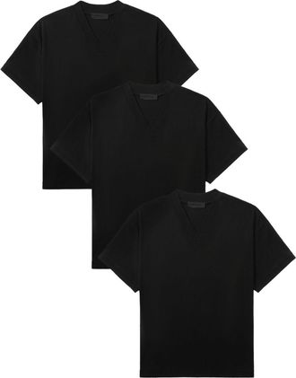 Fear of God Set di 3 T-shirt con scollo a V - Nero