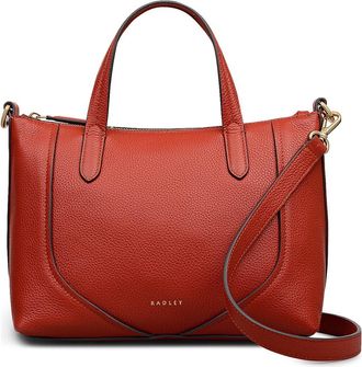 Radley London Small Wood Pebbled Leather Satchel in Flame at Nordstrom Rack