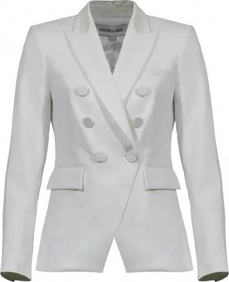 Veronica Beard Womens Miller Dickey Jacket In Off White