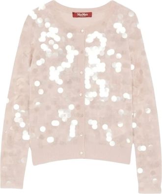 Max Mara Cardigan - Dames - Vesten - Roze - XS - Wol - Truien & Vesten