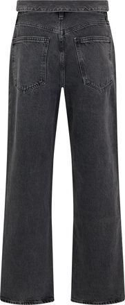 A Gold E Womens Straight Jeans Black Cotton Straight-Leg