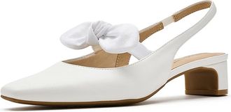 Life Stride Lucia Slingback Shoes High Womens Heels Bright White : 9.5 M (B), Synthetic