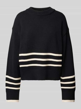 Ecoalf Strickpullover mit gerippten Abschl&uuml;ssen Modell LANYU in Black, Gr&ouml;&szlig;e S