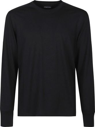 Tom Ford Black Long Sleeve Lyocell-Blend T-Shirt