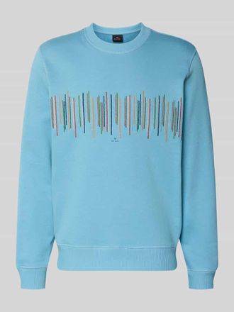 Paul Smith Sweatshirt mit Motiv-Stitching in Hellblau, Gr&ouml;&szlig;e XL
