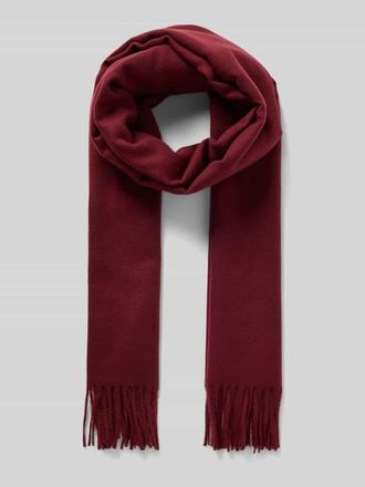 Pieces Schal mit Fransen Modell NOAH in Dunkelrot, Gr&ouml;&szlig;e 1