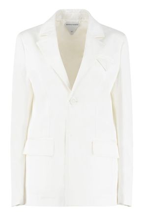 Bottega Veneta Single-Breasted Cotton Blazer