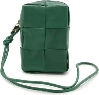 Bottega Veneta Pre-owned Leather Shoulder Bag - Dames - Vintage Schoudertas - Groen - ONE Size - Leer - Vintage