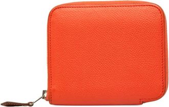 Herm&egrave;s Pre-owned Hermes Epsom Silk In Compact Wallet Unisex OUVMVG9690PGPCKB