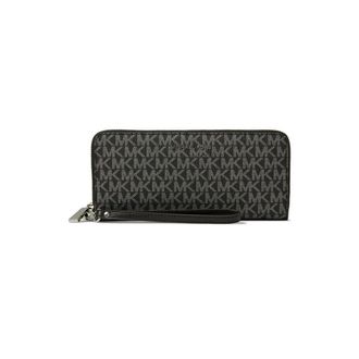 Michael Kors Jet Set Travel Continental Wristlet - Black/Silver