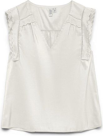 Vero Moda Hemd met korte mouwen en V-hals