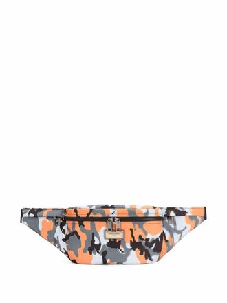 Dolce & Gabbana camouflage-print belt bag - men - Nylon/Calf Leather - One Size - Black