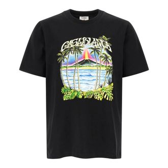 Casablanca Volcano Short Sleeve T-Shirt - male - Casablanca - T-Shirts - Black - 2XL - Tops