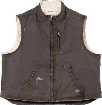 Bows & Arrows Canotta effetto vissuto con zip - Grigio