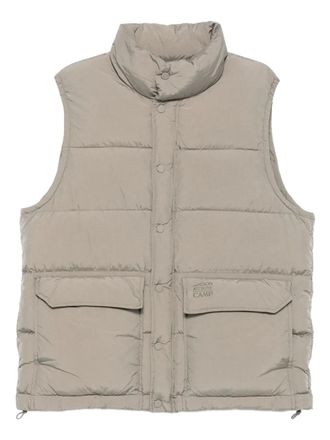 Maison Kitsuné puffer gilet - men - Polyamide/Polyamide/Duck Down/Duck Feathers - M - Grey
