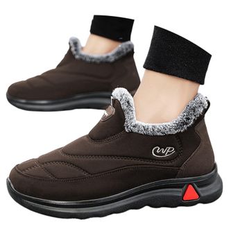 Generic Warm Lined Winter Boots Ankle Boots Outdoor Booties Comfortable Shoes for Women (Brown, 5.5)