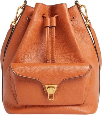 Coccinelle Beat Bucket Bag - Dames - Schoudertassen - Oranje - ONE Size - Leer - Tassen