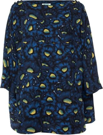 Kenzo abstract-pattern print blouse - Blue