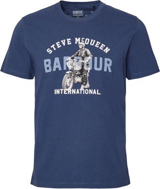Barbour B.Intl Speedway T-shirt - Heren - T-shirts - Blauw - M - Katoen - Tops