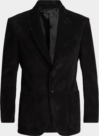 Tom Ford Men & apos;s Suede Single-Breasted Blazer