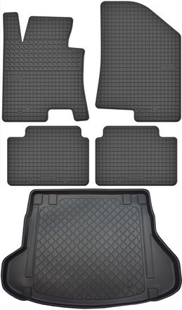 OEM Hyundai I30 Ii Gd Cw Kombi De 07.2012 A 06.2017 Set - Alfombrillas De Goma Para Coche + Alfombrilla Para Maletero