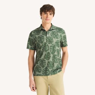Nautica Mens Printed Performance Polo