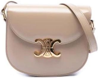 Celine Pre-owned Clea Schoudertas - Dames - Vintage Schoudertas - Beige - ONE Size - Leer - Vintage
