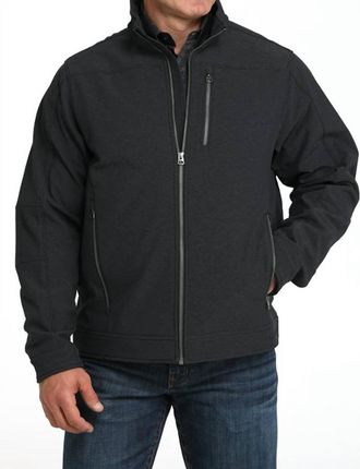 Cinch Mens Concealed Carry Bonded Softshell Jacket In Black