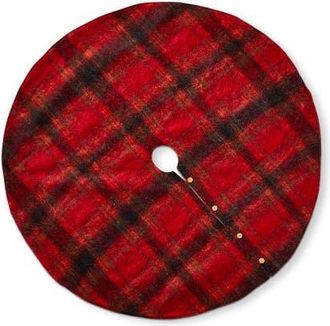 Tag Wooly Plaid Christmas Tree Skirt Red Multi Cozy Holiday Decor at Nordstrom
