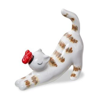 Tag Stretching Cat Ring Holder Multi Earthenware Everyday in White at Nordstrom