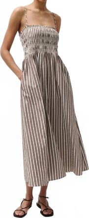 Pistola Denim Bianca Shirred Bodice Dress In Java Stripe