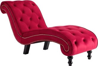 vidaXL Div&aacute;n De Terciopelo Rojo