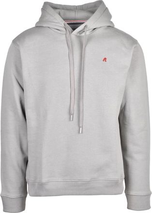 Replay Grey Brushed Cotton-Blend Hoodie