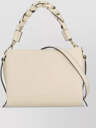 Coccinelle pebbled leather shoulder bag removable handles