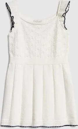 Gucci Kids - GG Cotton Dress, White