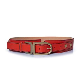 Celine Pre-owned Womens red leather waist belt - One Size