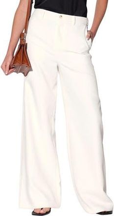 Walter Baker Pascal Wide Leg Pants in White at Nordstrom Rack, Size 10