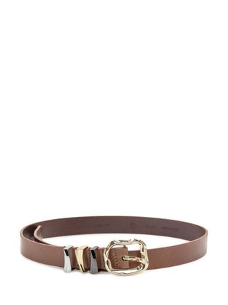 Pinko Brown Solid Buckle Belt