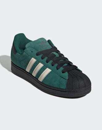 adidas Originals Superstar II - Scarpe color verde college e bianco crema