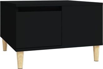 vidaXL Mesa de centro madera contrachapada negro 55x55x36,5 cm Vidaxl