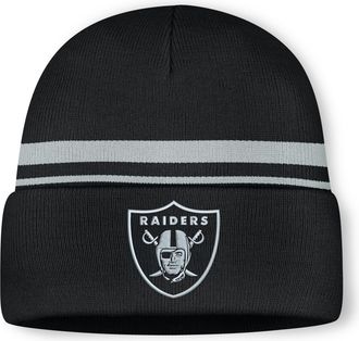 Nike Las Vegas Raiders Primetime Utility Nike Mens NFL Cuffed Beanie in Black | NF40056Y8D-10L