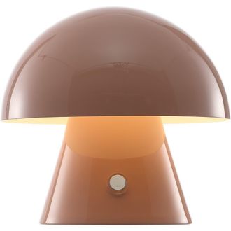 Jonathan Y Designs Porcini Contemporary Bohemian Rechargeable/Cordless Iron Integrated Portable LED Mushroom Table Lamp in Pink at Nordstrom