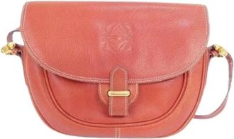 Loewe Pre-owned Leren Schoudertas - Dames - Vintage Schoudertas - Rood - ONE Size - Leer - Vintage