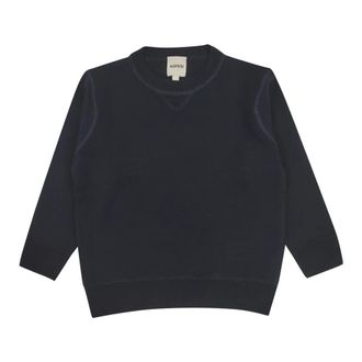 Aspesi Girocollo Jumper - male - Aspesi - Kids Sweatshirts - Blue - 6 Y - Kids