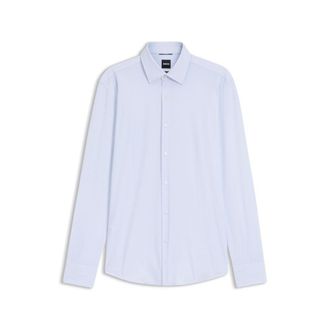 BOSS Printed slim-fit shirt in performance-stretch jersey