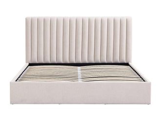 VENTE-UNIQUE.COM Cama con canap&eacute; abatible tela beige