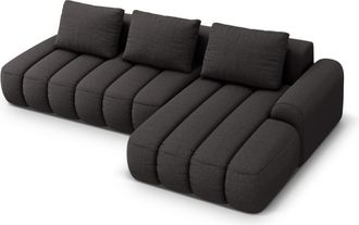 CXL by Christian Lacroix Sof&aacute; cama esquinero con ba&uacute;l 4 plazas tejido estructural gris oscuro